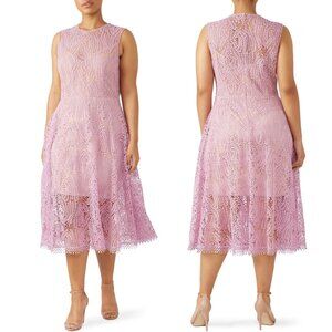 Dress the Population Lace Midi Dress in Lavender